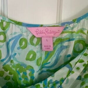 Lilly Pulitzer Aqua and Lime Dress